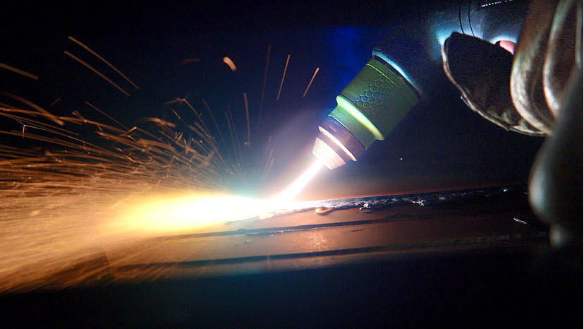 This image shows the torch with an arc stretch.