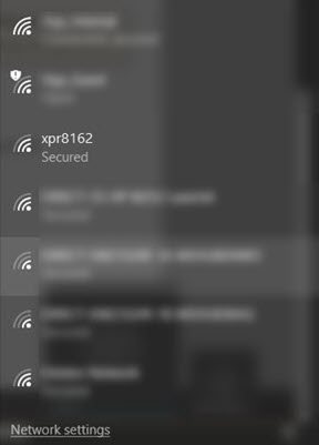 This images shows the wireless connection for the XPR