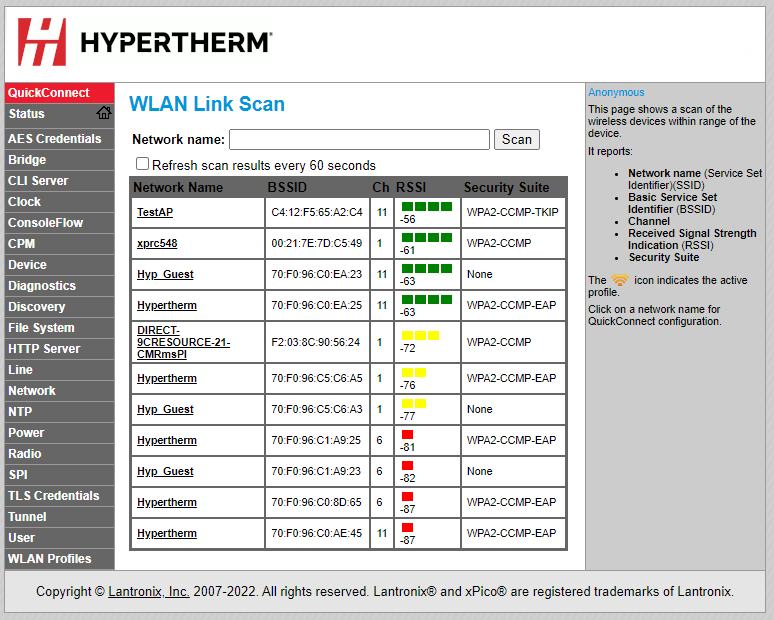 Wybierz QuickConnect (Szybkozłącza) na ekranie Device Setup (Konfiguracja).