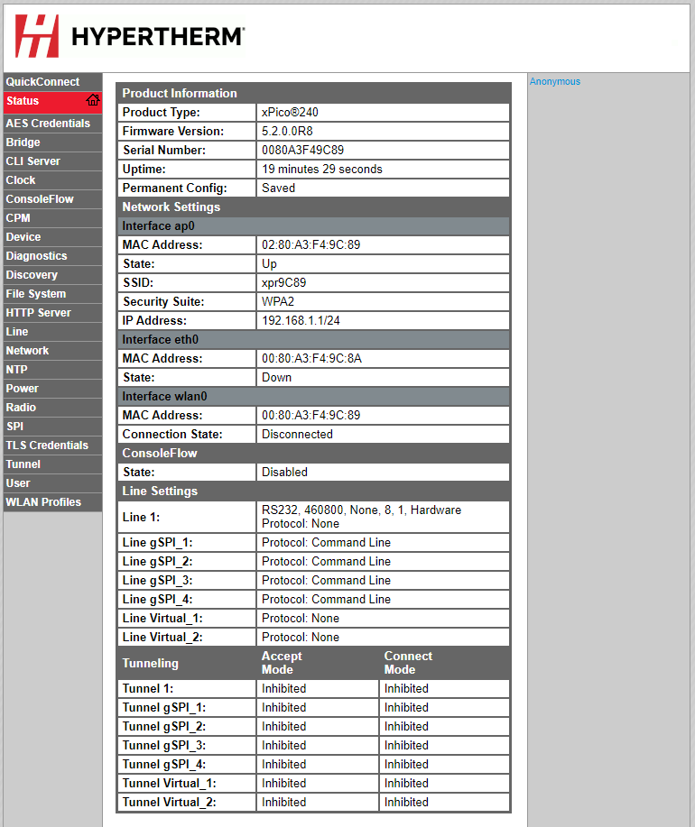 Device Setup（设备设置）屏幕